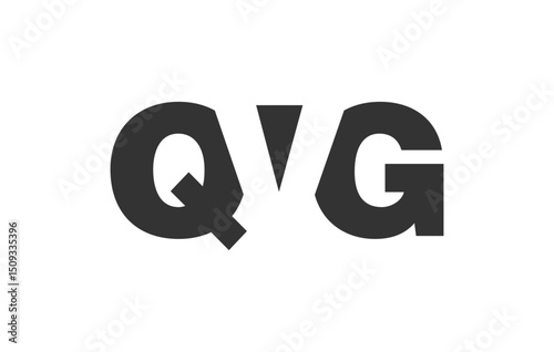 QVG logo design. Initial letter Q V G bold font style for tech startups, consulting, corporate branding. Creative company name, headlines typography identity, trendy logotype.