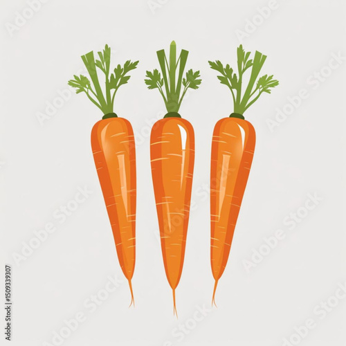 carrots on white background
