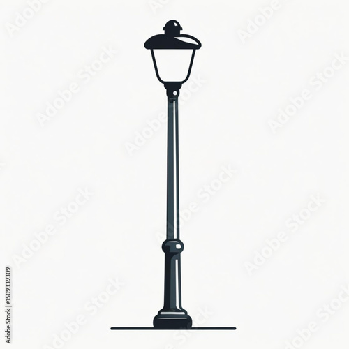 street lamp isolated on white
