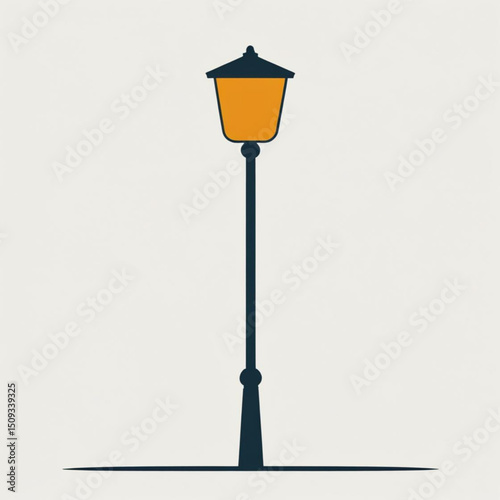 street lamp on a white background