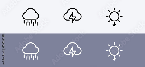 Bad weather icon symbol - clean and modern Weather prediction icon.