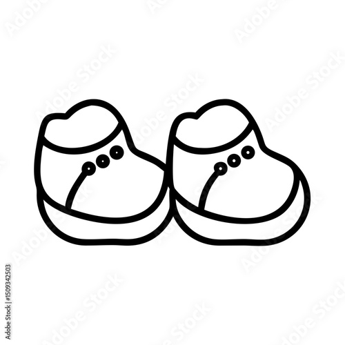 Adorable baby booties design, perfect for baby shower invitations and announcements.  These cute little shoes are ideal for creating charming baby-related products,