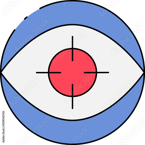 Eye single icon vector illustration