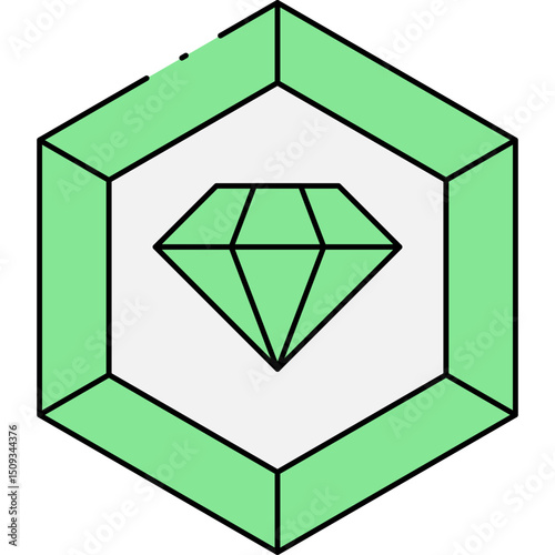 Diamond single icon vector illustration