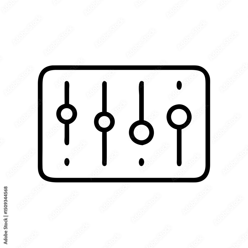 Simple control panel interface with four sliders. User-friendly control panel design for apps and websites. Modern control panel graphic for digital projects. Simple control panel interface with four sliders. User-friendly control panel design for apps and websites. Modern control panel graphic for digital projects.