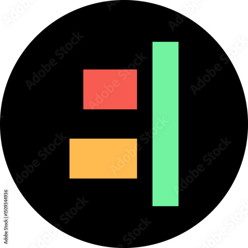 Left allign single icon vector illustration