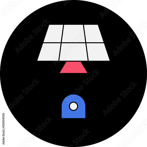 Solar energy single icon vector illustration