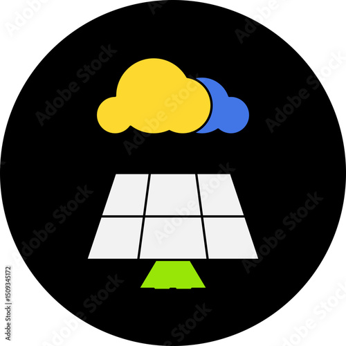 Solar panel single icon vector illustration