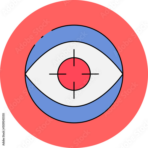 Eye single icon vector illustration
