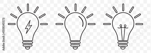 Light bulb icon. Light bulb vector icon. Idea icon. Lamp concept. Light bulb, isolated in modern simple flat design. Vector illustration. EPS 10.