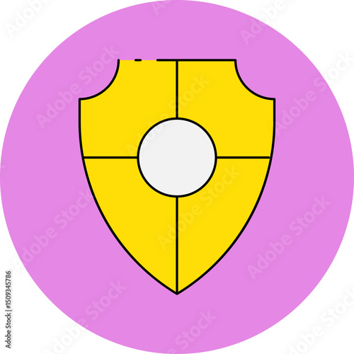 Sheild single icon vector illustration