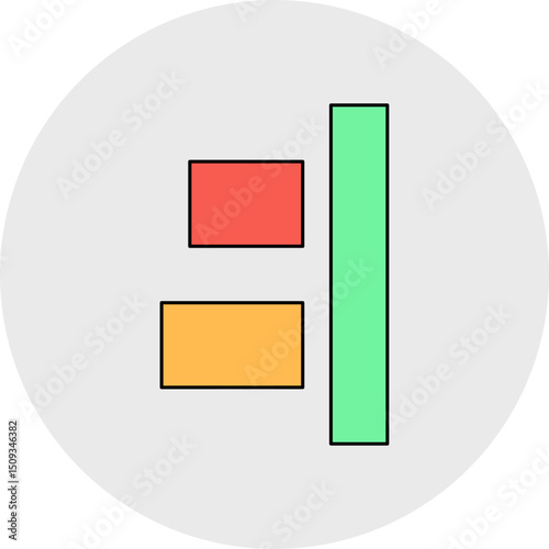 Left allign single icon vector illustration