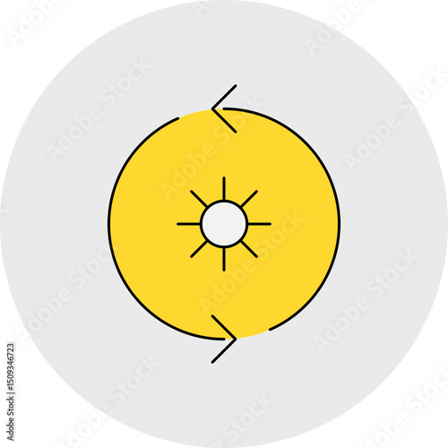 Sun single icon vector illustration