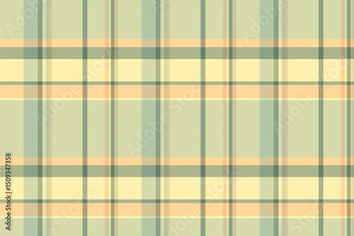 Warm textile seamless fabric, turkish tartan background texture. Mesh plaid pattern check vector in pastel and yellow colors.