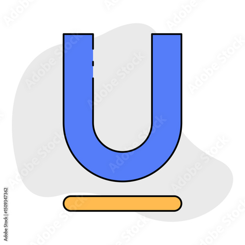 Underline single icon vector illustration