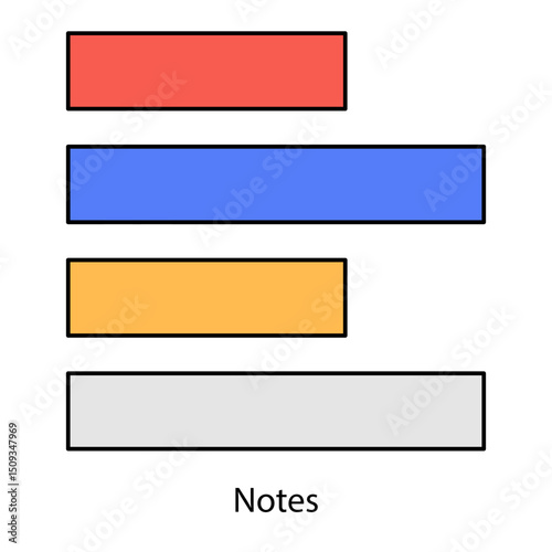 Notes single icon vector illustration