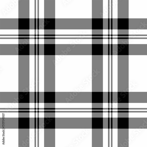 Effect texture tartan vector, pastel plaid check textile. Xmas fabric seamless background pattern in gray and white colors.