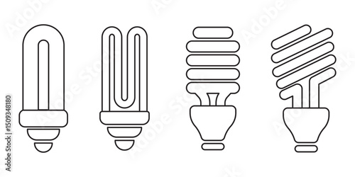 Light Bulb icon set, Idea icon symbol vector. EPS 10.