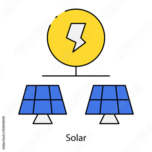 Solar single icon vector illustration