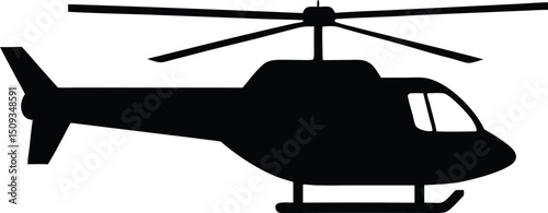 helicopter silhouette vector illustration