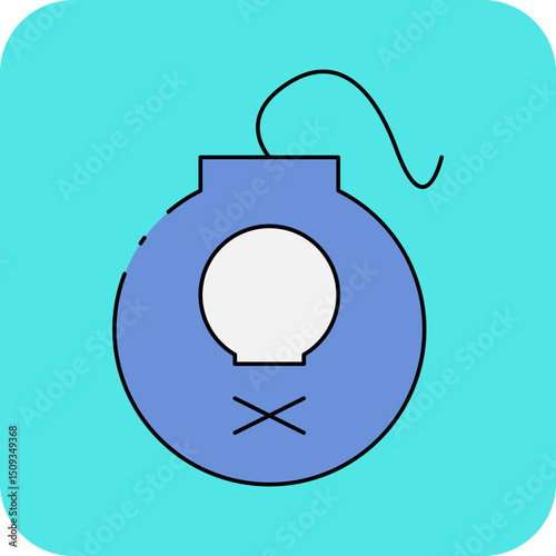 Bomb single icon vector illustration