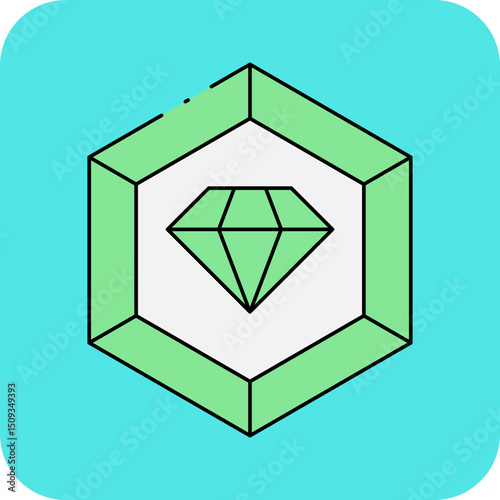Diamond single icon vector illustration