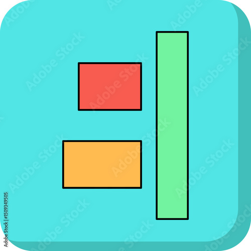 Left allign single icon vector illustration