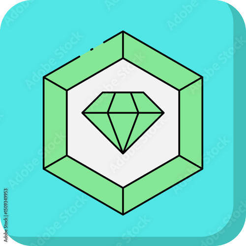 Diamond single icon vector illustration