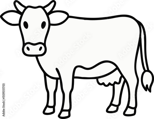 vector illustration of a cow