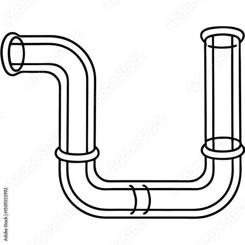Underground heat pipe system, schematic diagram for engineering, with copy space
