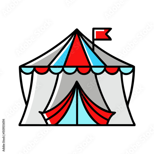 Circus tent for festival or cultural fair.