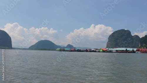 Koh Panyi, the floating village where the Muslim community lives in Thailand.