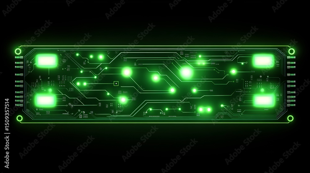 custom made wallpaper toronto digitalAbstract Green Circuit Board Technology Background Digital Futuristic Electronic Design Glowing Lines Pattern Modern HighTech Illustration Network Innovation  Digital Art Graphic  