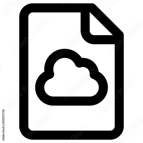  file cloud line icon
