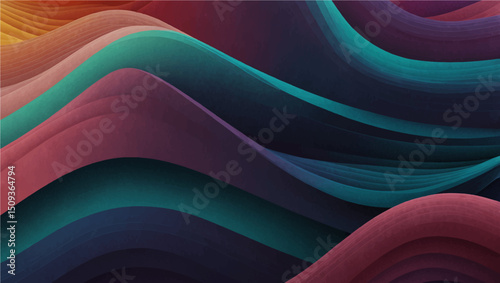 Abstract flowing wave design with gradient colors. Ideal for backgrounds, banners, and creative projects. Features smooth curves, modern style, and visual appeal


