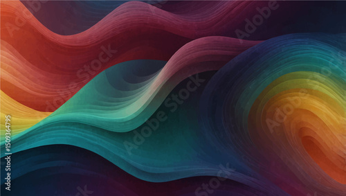 Abstract flowing wave design with gradient colors. Ideal for backgrounds, banners, and creative projects. Features smooth curves, modern style, and visual appeal


