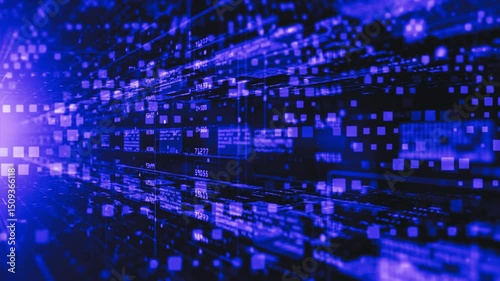 blue binary code background