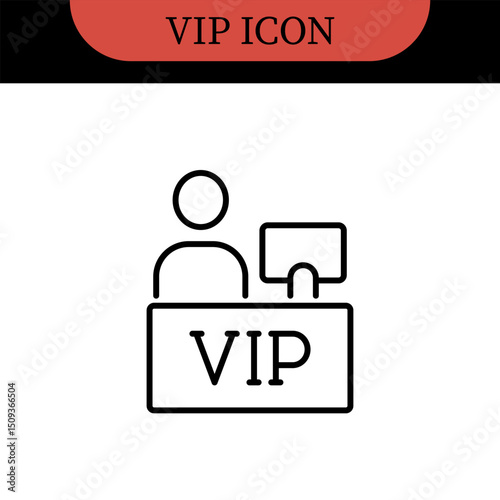 VIP Editable Icons set. Vector illustration in modern thin line style of l exclusivity related icons: service, membership, quality, and more. Pictograms and infographics