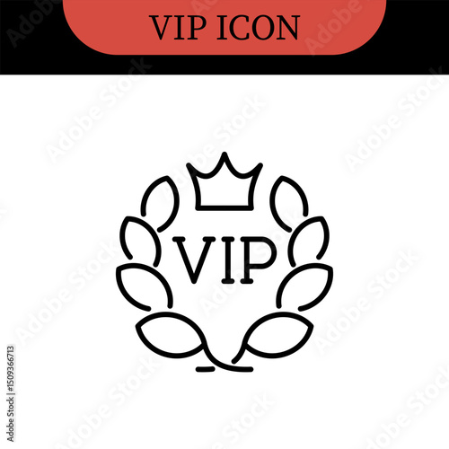 VIP Editable Icons set. Vector illustration in modern thin line style of l exclusivity related icons: service, membership, quality, and more. Pictograms and infographics