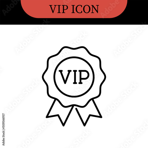 VIP Editable Icons set. Vector illustration in modern thin line style of l exclusivity related icons: service, membership, quality, and more. Pictograms and infographics