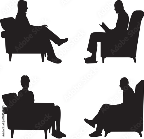 vector silhouettes of people