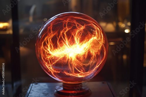 Game power-up icon with animated colorful fireball