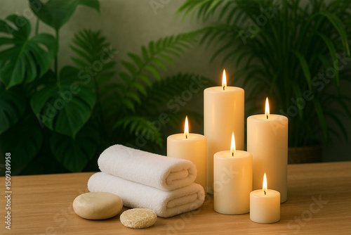 Spa Setting with Candles