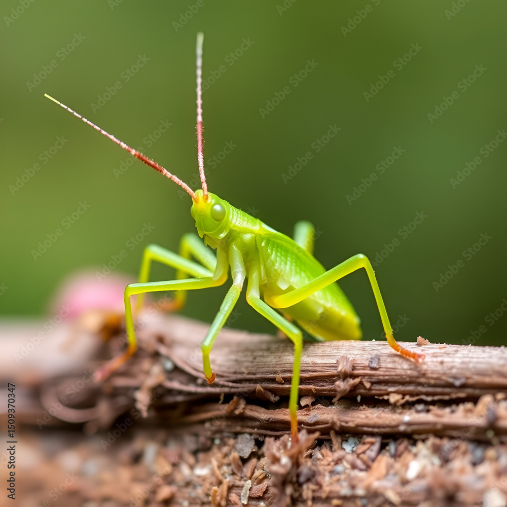 Fototapeta premium Conehead Katydid Nymph
