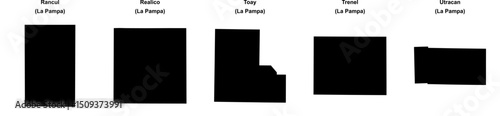Rancul, Realico, Toay, Trenel, Utracan outline maps