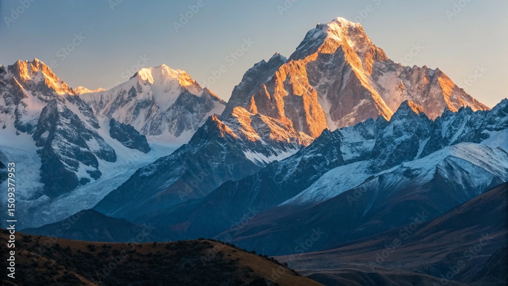 Fototapeta premium sunset in the mountains