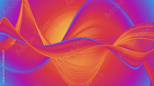 abstract fractal wave background with colorful lines