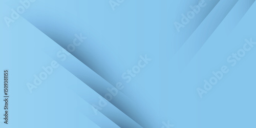 Blue Abstract Geometric Background with Diagonal Shadows