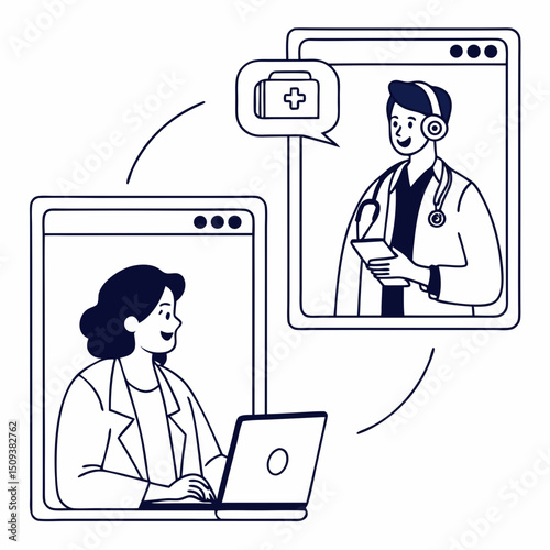consulting doctor and patient