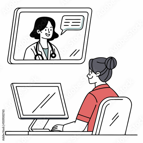consulting doctor with the patient